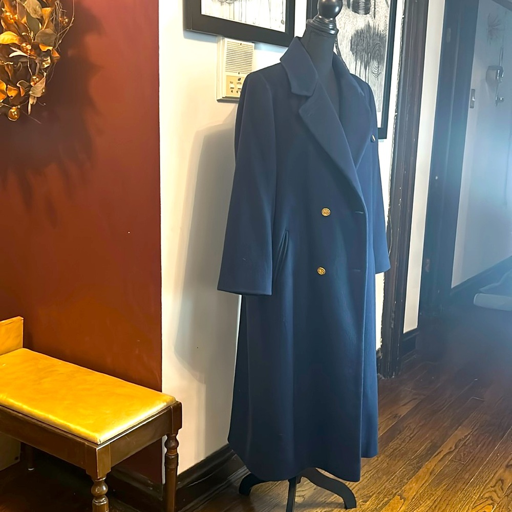 80s Vintage 100% Wool Oversized Midi Coat